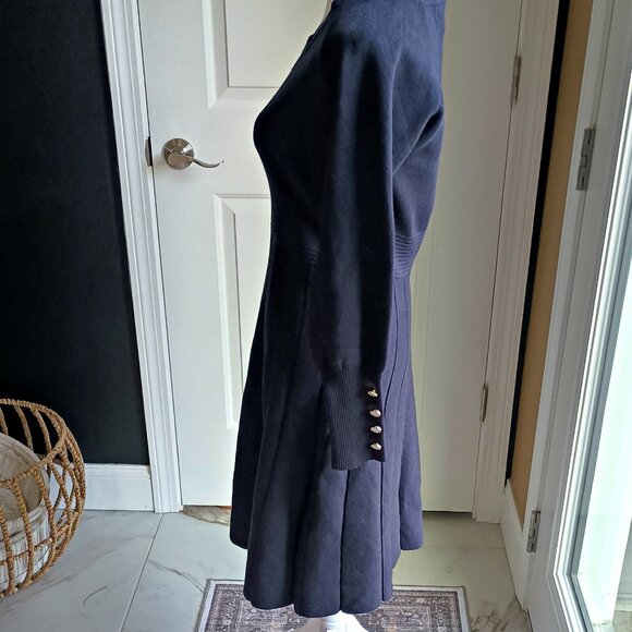 EXQUISITE BOUTIQUE PLEATED Sweater KNIT DRESS - Picture 4 of 5